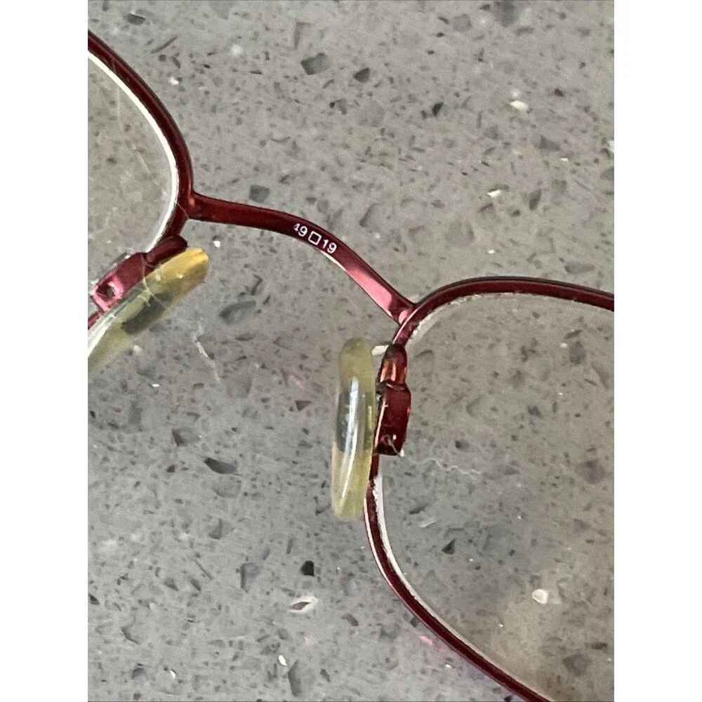 EASYCLIP Eyeglasses Frames ONLY w Sunglasses attachment 49-19-140 red full rim